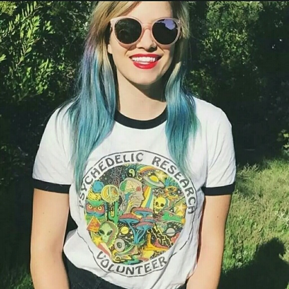 Psychedelics Tee! pastel boho festival psychadelic - Picture 6 of 8